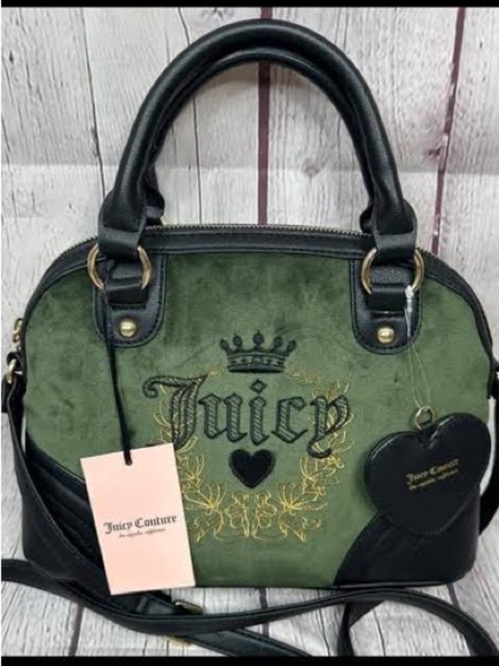 Juicy Couture Super Green Heritage Satchel